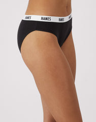 Hanes Soft & Breathable Women's Ribbed Cotton Bikini Underwear, 3-Pack