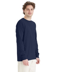 Hanes Unisex Garment Dyed Long Sleeve Cotton T-Shirt