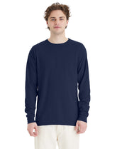 Hanes Unisex Garment Dyed Long Sleeve Cotton T-Shirt