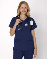 Hanes Premium Scrubs Women's 3-Pocket Scrub Top