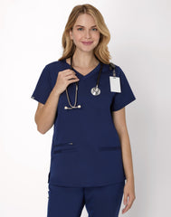 Hanes Premium Scrubs Women's 3-Pocket Scrub Top