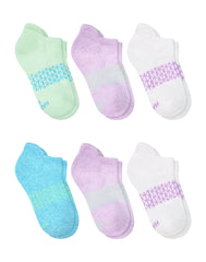 Hanes Absolute Active Girls' No Show Socks Pack, 6-Pack, Heel Shield, Extreme Cushioned Comfort