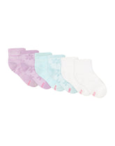 Hanes Ultimate Girls' Ankle Socks Pack, 6-Pack, School & Sport Socks, Soft & Stretchy, EZ Sort