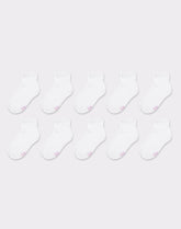 Hanes Girls' Ankle Socks Pack, 10-Pack, White