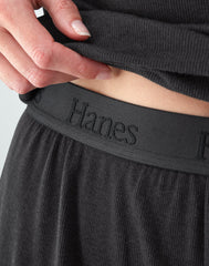 Hanes Originals Women's SuperSoft Comfywear Rib Sleep Shorts
