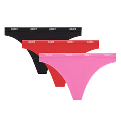 Hanes Moves Women's 360 Degree Flex Thong Underwear, 3-Pack