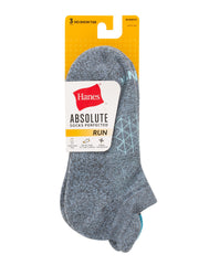 Hanes Absolute Run Women's No Show Tab Socks, 3-Pairs