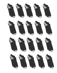Hanes Men's Cushioned No Show Socks Pack, 20 Pairs, Moisture Wicking