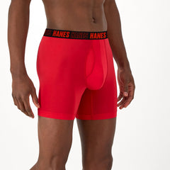 Hanes Moves Total Support Pouch Men's Boxer Brief Underwear, 3 Pairs, 6"
