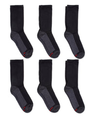 Hanes Double Tough Men's Crew Socks, Max Cushion, 6-Pairs