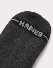 Hanes Double Tough Men's Crew Socks, Comfort Top, Shoe Sizes 12-14, 6-Pairs