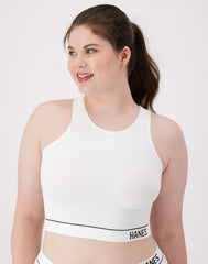 Hanes Originals Women's Seamless Rib Crop Bralette
