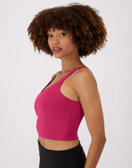 Hanes Moves Women's V-Neck Crop Bralette, Light Support