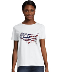 Hanes Women's Stripes of Pride Graphic Tee