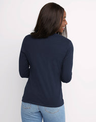 Hanes Women's Long Sleeve Cotton V-Neck T-Shirt