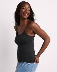 Hanes Women's Stretch Cami with Built-In Shelf Bra