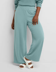 Hanes Originals Women's Soft Brushed Fleece Palazzo Pants, 28.5"