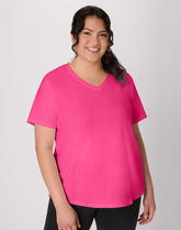 Hanes Just My Size Cotton Jersey Short Sleeve V-Neck T-Shirt (Plus Size)