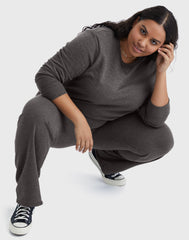 Hanes Just My Size EcoSmart Women's Fleece Sweatpants, Open Leg, 30.5" (Plus Size)