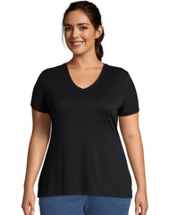 Hanes Just My Size Cool DRI Women's V-Neck T-Shirt (Plus Size)
