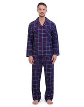 Hanes Men's Flannel Pajama Set, Notch Collar