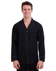 Hanes Men's Pajama Set, Notch Collar, Cotton Blend