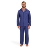 Hanes Men's Pajama Set, Notch Collar, Woven Cotton Blend