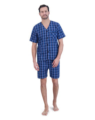 Hanes Men's Pajama Shorts Set, Woven Cotton Blend