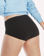 Hanes Women's Breathable Cotton Brief Underwear, Black, 10-Pack