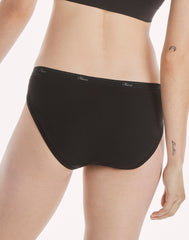 Hanes Women's Breathable Cotton Bikini Underwear, Black, 10-Pack