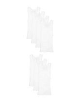 Hanes Toddler Boys' White Tank Tops Pack, 7-Pack, Moisture Wicking, Soft Cotton Kids' Undershirts
