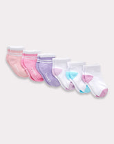 Hanes Pure Comfort Infant/Toddler Girls' Ankle Socks, Organic Cotton, 6-Pairs