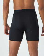 Hanes Ultimate Comfort Sport Men's Performance Stretch Boxer Brief Underwear, Black, 4-Pack