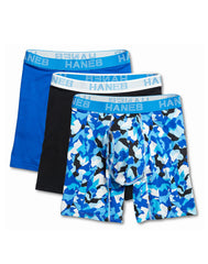 Hanes Ultimate Men's Comfort Flex Fit Cotton/Modal Boxer Briefs Assorted Designs 3-Pack