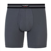 Hanes Perfect Flex Men's Boxer Brief Underwear, Lightweight & Breathable, Grey, 1-Pack