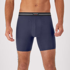 Hanes Perfect Flex Men's Boxer Brief Underwear, Lightweight & Breathable, Navy, 1-Pack