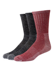 Hanes Men's Outdoor X-Temp Warmer Crew Socks 3-Pack