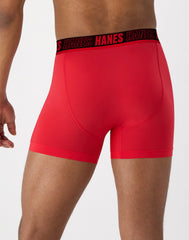 Hanes Moves Ultimate Men's Anti-Chafe Trunk Underwear, Total Support Pouch, X-Temp, 4-Pack, 4"
