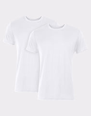 Hanes Originals Ultimate Men's SuperSoft Crewneck Undershirt, White, 2-Pack