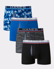 Hanes Sport Total Support Pouch Men's Trunk Underwear, X-Temp, 4-Pack