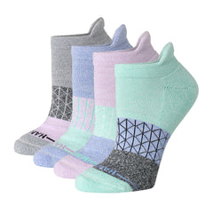 Hanes Absolute Active Women's No-Show Tab Socks Pack, 4-Pack, Moisture-Wicking Seamless Toe Socks