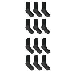 Hanes Work Men's Socks Pack, 12-Pack, Cushioned Moisture-Wicking Odor-Control Socks