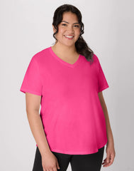 Hanes Just My Size Cotton Jersey Short Sleeve V-Neck T-Shirt (Plus Size)