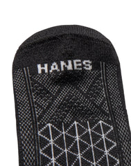 Hanes Absolute Run Men's Socks Pack, 4-Pack, Heel-Shield Tab, Moisture Wicking
