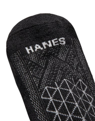 Hanes Absolute Run Men's Socks Pack, 4-Pair Pack, Heel-Shield Tab, Moisture Wicking