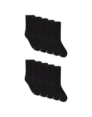 Hanes Women's Athletic Crew Socks, Full Sole Cushion, 10-Pairs