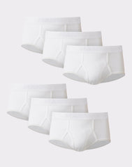 Hanes Ultimate Big Men's White Cotton Brief Underwear, 6-Pack, (Big & Tall Sizes)