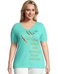 Hanes Just My Size Women's Graphic T-Shirt, Follow Your Heart (Plus Size)