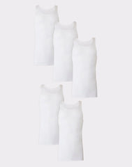 Hanes Ultimate Tall Men's Tank Top Undershirts Pack, Cotton, 5-Pack, (Big & Tall Sizes)