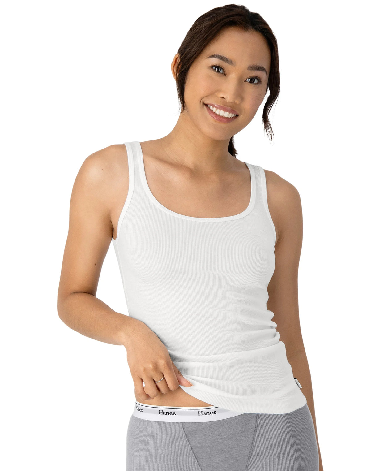 Hanes Originals Women's Cotton Ribbed Tank, 3-Pack